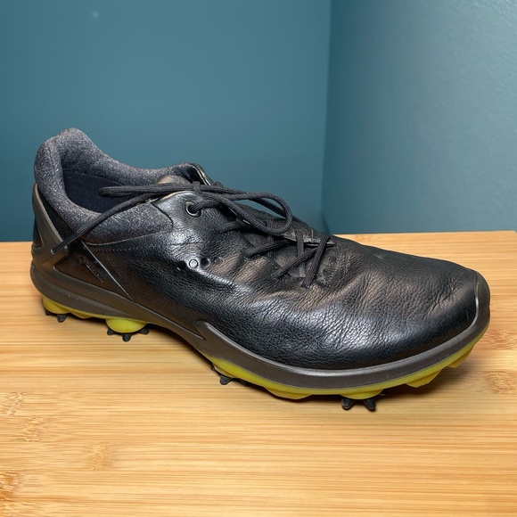 ECCO Mens BIOM Hybrid Yak Leather GORE-TEX Golf Shoes Black 42 8 8.5 Extra Width - Picture 5 of 14